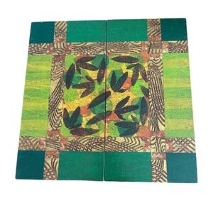 Large Hand-Painted Brazilian Wood Box | 12” Square Fair-Trade Artisan Storage